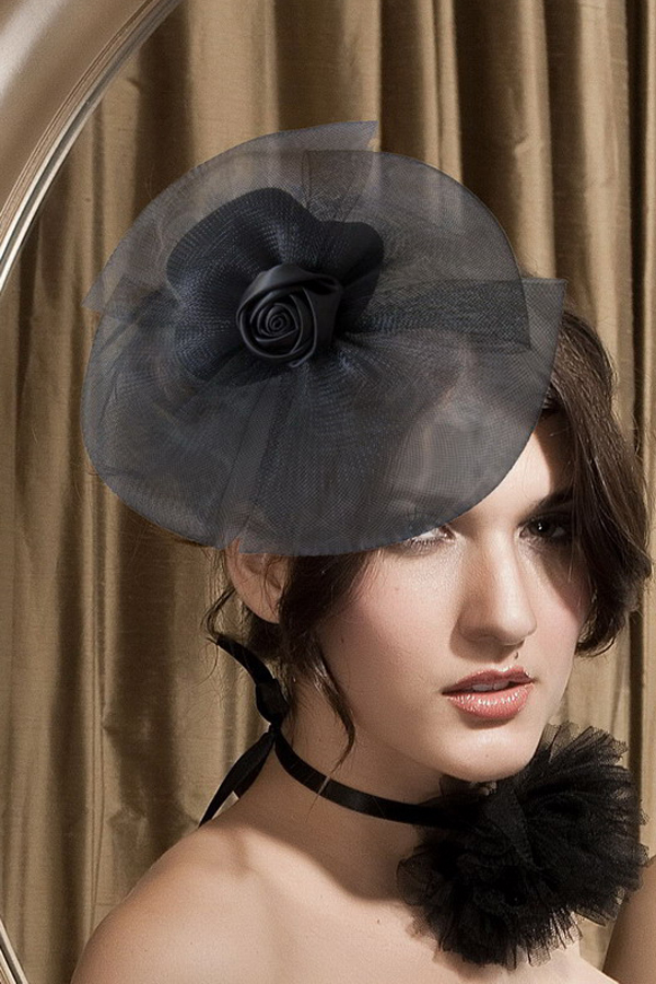 Accessories Beveled High Rose Mini Top Hat - Click Image to Close